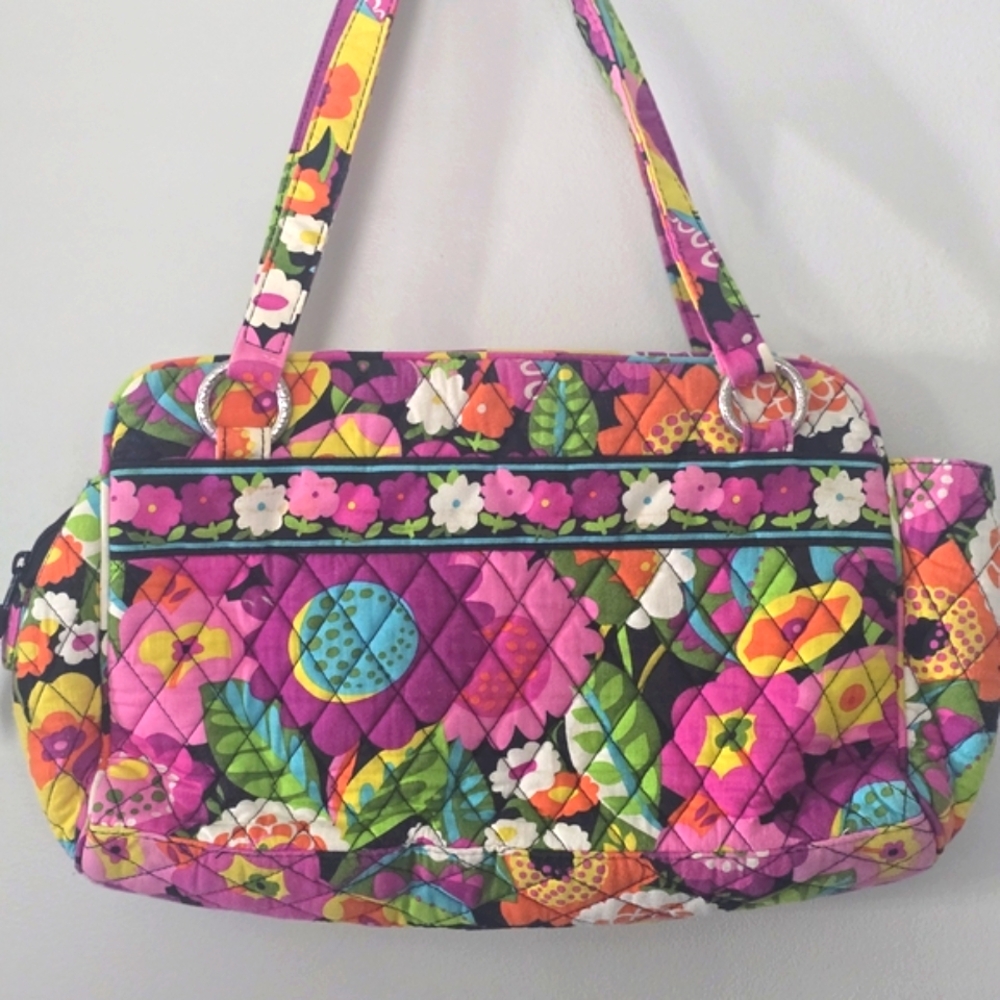 Vera Bradley Va Va Bloom Shoulder Bag 12x3 9inch Drop. GUC  Smoke-free Pet Frdly